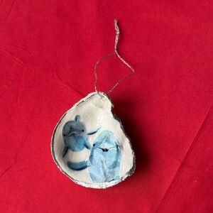 Handcrafted Oyster Shell Dolphin Ornament